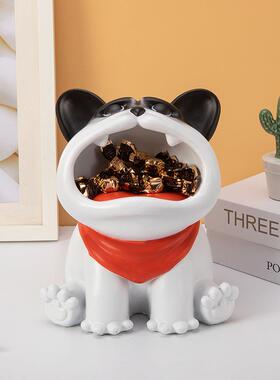 家纳客厅玄关茶几鞋2741柜装饰钥匙萌宠柴犬斗法放狗桌面整理收摆