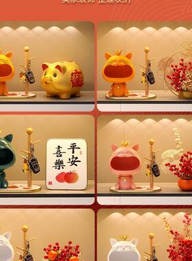 新厅款猫入户门口玄关饰钥匙收纳客装家F9655TMM居品摆件鞋柜乔迁