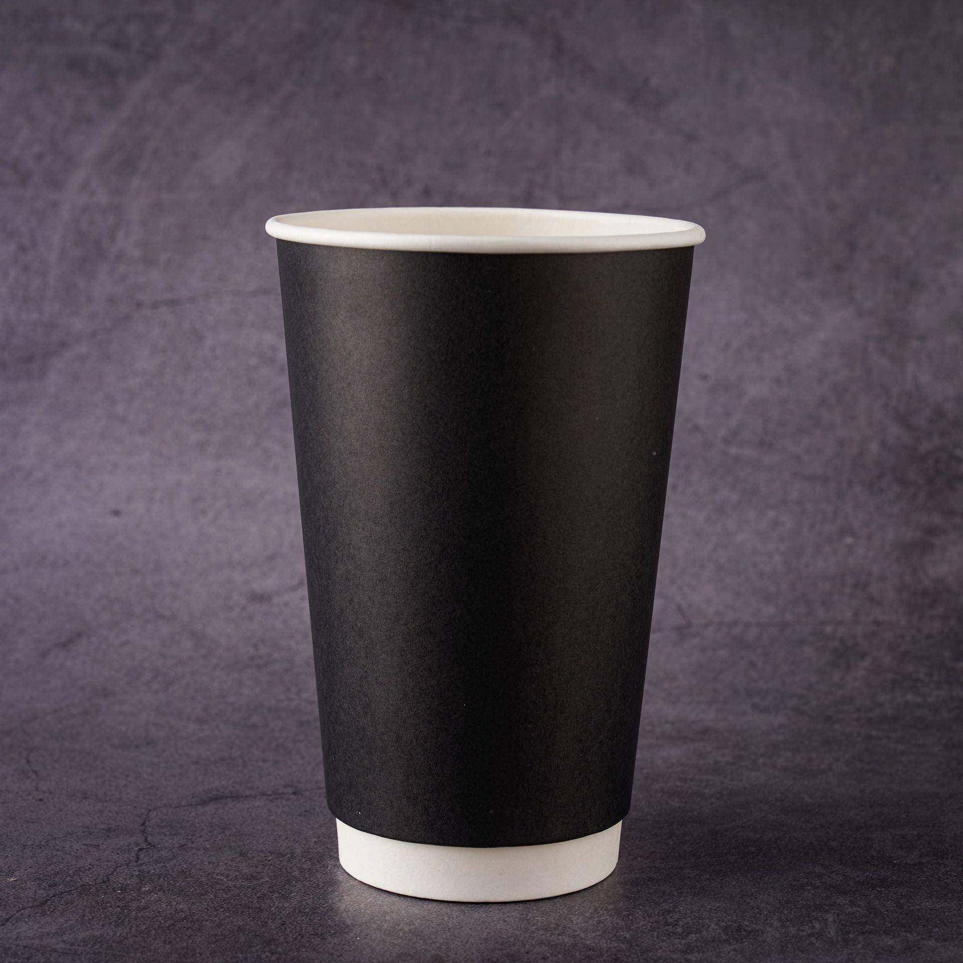 双现货色一次性咖ZOD啡杯层中空纸杯热饮奶防茶杯隔热烫黑打包杯,淘宝优惠券,粉丝福利购,淘宝优惠卷