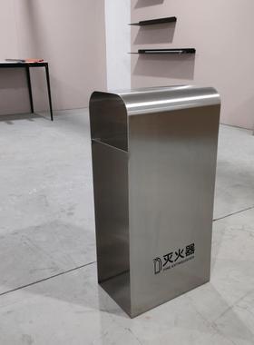 不锈钢圆弧灭火器箱酒店只商2装4-5KG灭火器箱场专用消防箱放装饰