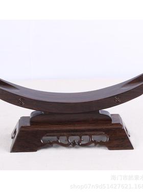 角红木中家象牙架实WGS木牛支架黑檀木质刀剑架剑托木底座厂直式