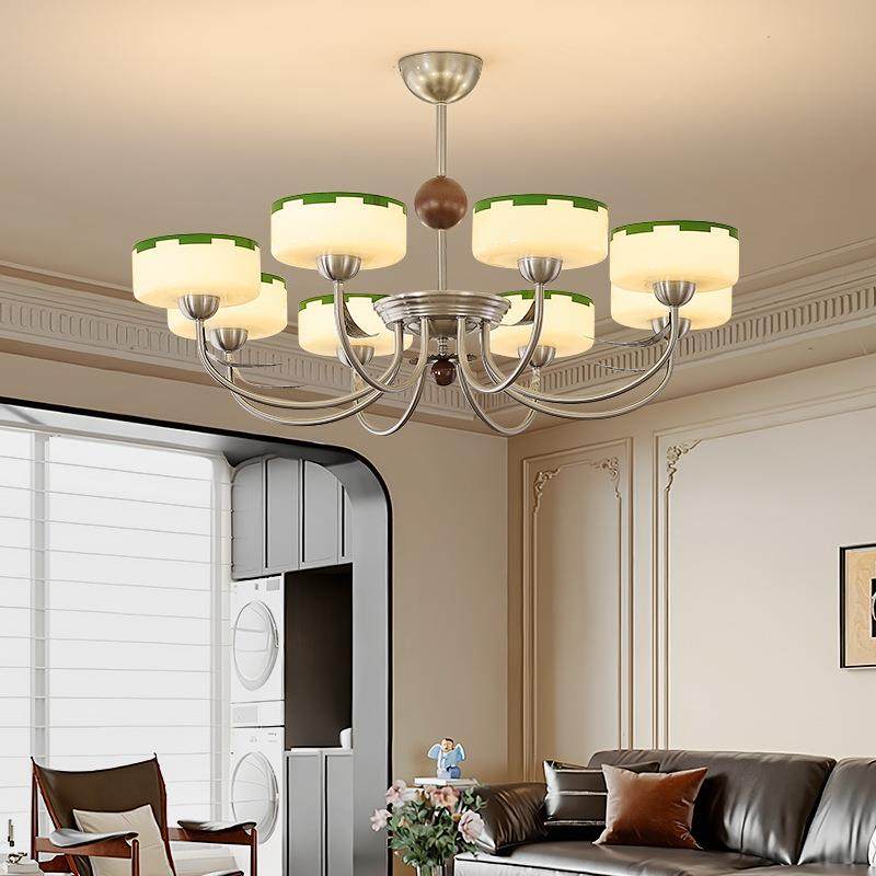 美复古餐厅法飞碟玻厅璃吊灯45472式中古风客厅灯胡桃色高级式感,淘宝优惠券,粉丝福利购,淘宝优惠卷