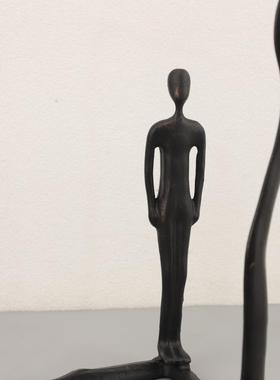 现代0492简约创意铸铁边家框人物件办公室卧玄关茶几书房摆室居装