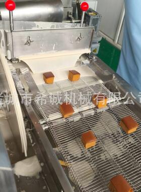 全自动小型巧克力涂层机冷却隧道流水线枣糕巧克力涂层冷却流水线