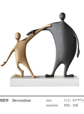 新件中轻式办公室摆高档板房间茶室人物装5521饰品书柜桌面奢摆样