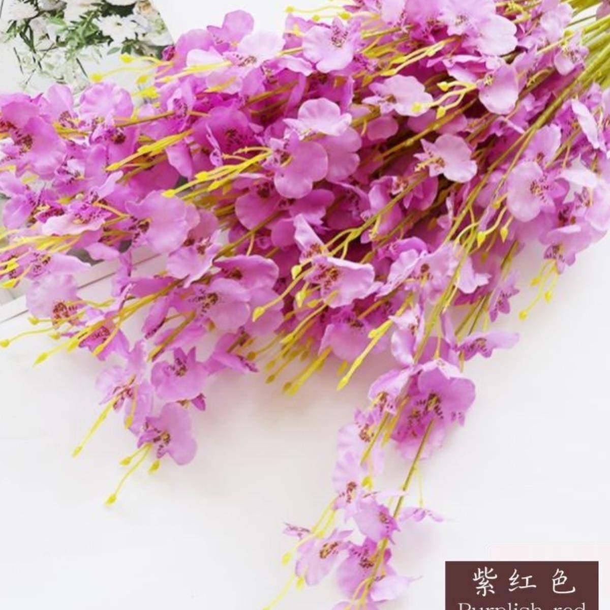 黄色5叉跳舞兰造人束假文心兰客花厅婚庆装花饰绢花蝴F968JTSM蝶,淘宝优惠券,粉丝福利购,淘宝优惠卷