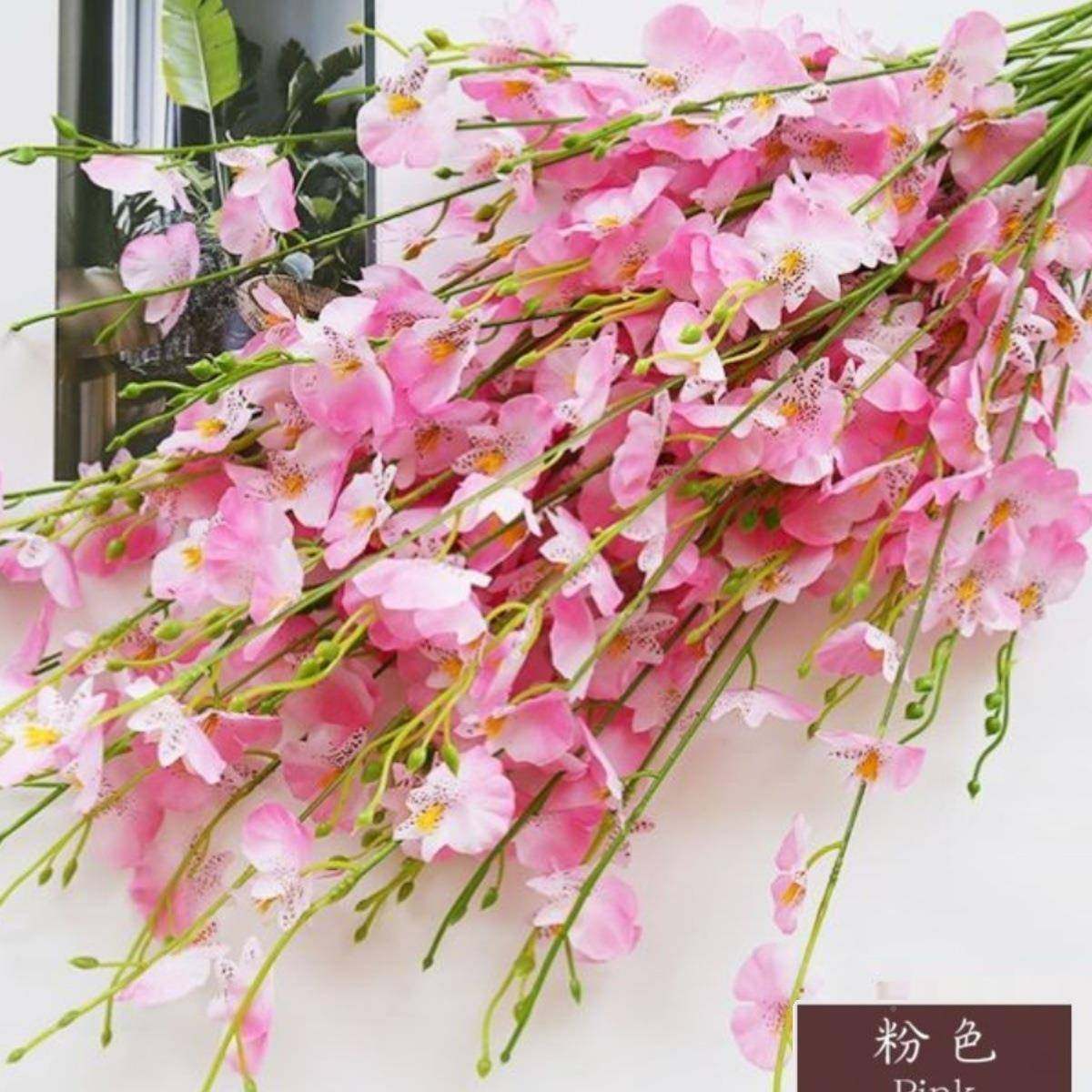 黄色5叉跳舞兰造人束假文心兰客花厅婚庆装花饰绢花蝴F968JTSM蝶,淘宝优惠券,粉丝福利购,淘宝优惠卷