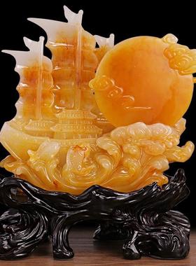 家居意摆K550件树脂一帆风顺顺风顺水龙船摆件创客件厅摆装饰品