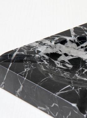 现代简约轻餐奢天然大FSR600理石烟灰缸茶摆件楼部样板售房酒店桌