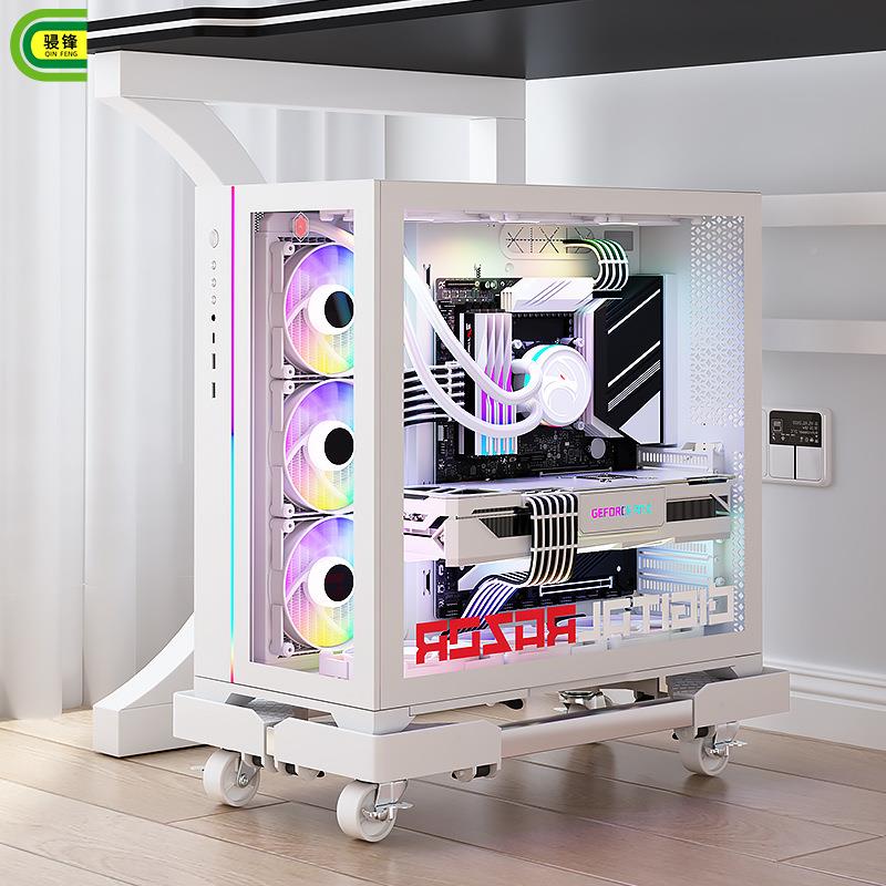 Section computer host ROJ home bracket retractable adjustable base for office high office chassis universal mobile pulley addition