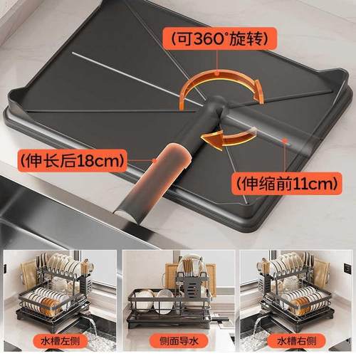 碟收纳架沥AJ---WDJ水篮钢碗架碗盘碗置筷放碗碗盘子双层新款不锈 - 图0