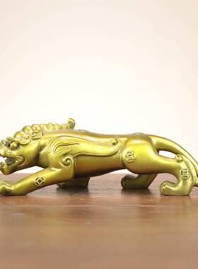 铜记铜貔貅摆办公桌面家居KPA装件饰摆件觅财杨貔貅可车摆
