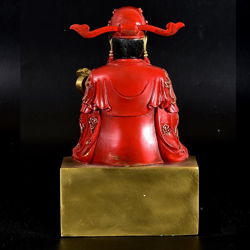黄铜业财神爷摆文财神宝爷铜像坐财神招财进纳福摆设乔迁开财神礼 - 图1