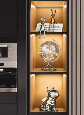 发光地球仪视电书书架书桌书店酒店会所书吧地球仪摆咖柜啡厅柜摆