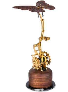 猜不到庄生梦蝶蝴蝶动态艺术玄关客厅装置摆件怀旧桌面复古