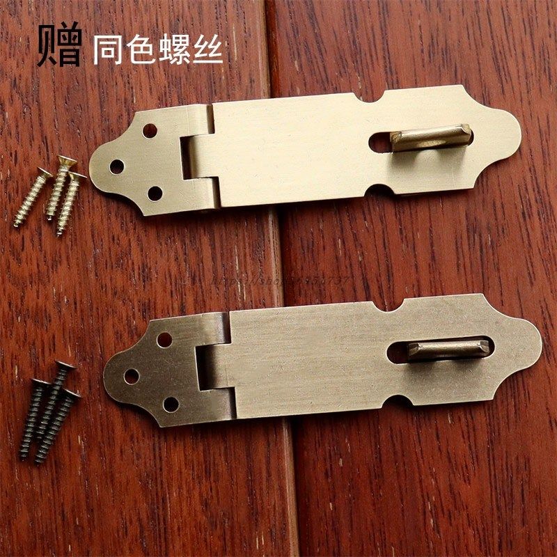 中式仿古纯铜锁扣搭扣抽屉柜门老式木门挂锁90度直角门鼻单扇门扣,淘宝优惠券,粉丝福利购,淘宝优惠卷