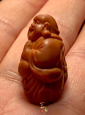 弥件25888勒佛橄核单籽吊坠核雕榄精雕刻笑佛挂高端男男士文玩手