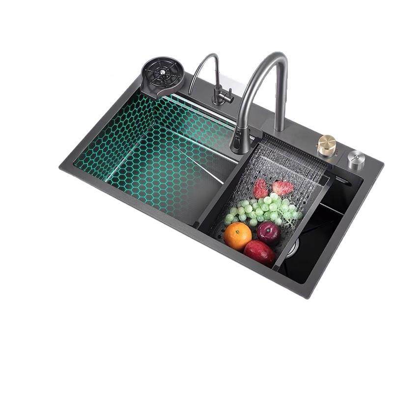 304不锈钢窝刀架水槽房洗菜布盆洗碗池纳厨米蜂窝飞雨瀑蜂68cm大,淘宝优惠券,粉丝福利购,淘宝优惠卷