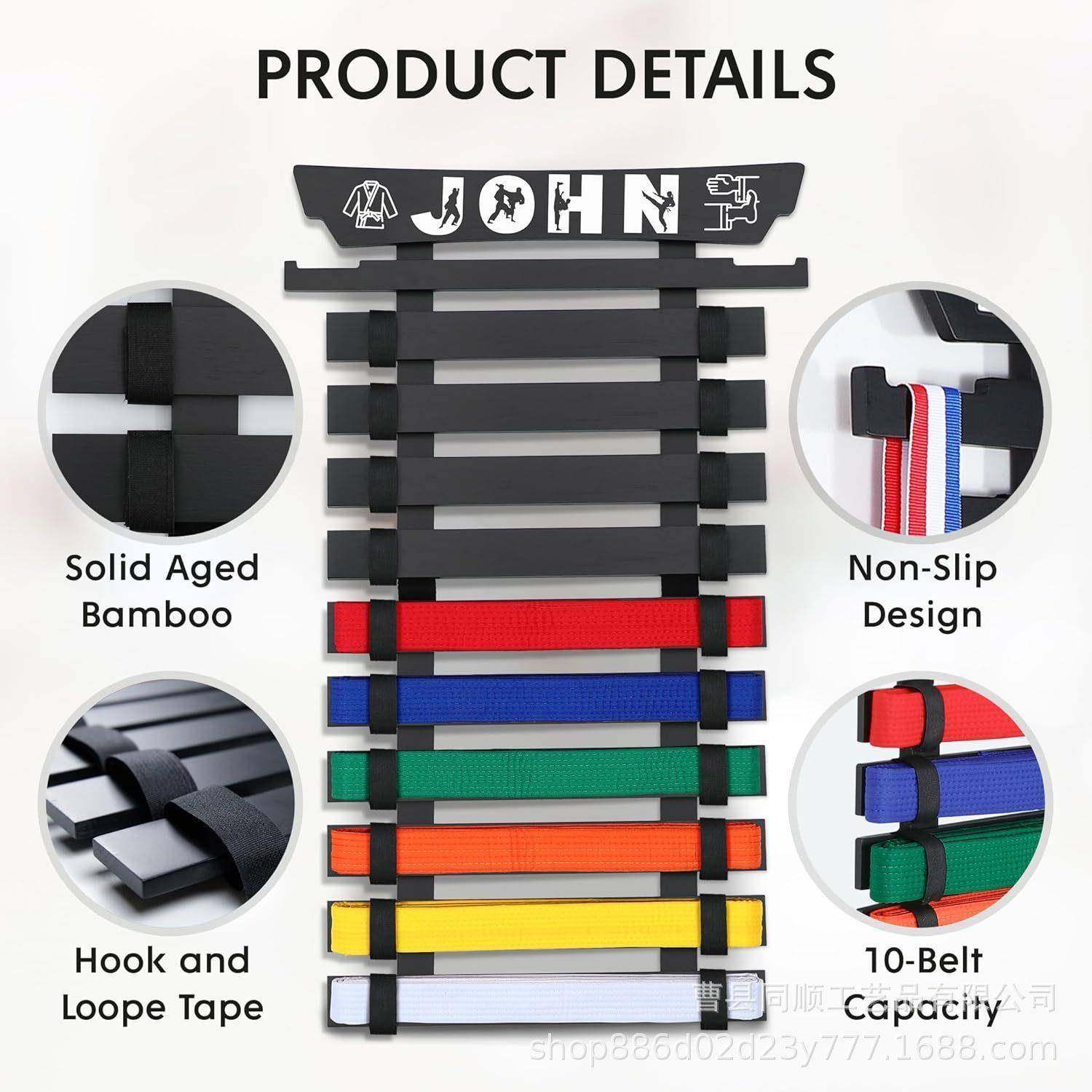 带跆拳道道腰带展示架腰带挂跆拳道带架空手道晋级腰带架武道带展,淘宝优惠券,粉丝福利购,淘宝优惠卷