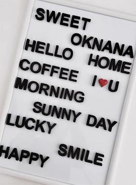 ins擦磁吸白板冰贴箱贴展示板忘烘焙备便利桌面留言装饰jh740567