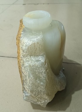 玉石花瓶桌面摆件小花瓶插花瓶家居客厅办公室装饰品支持定制