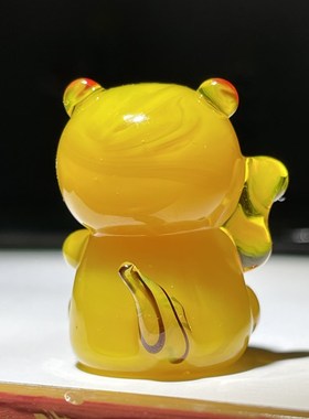 手工玻璃新款汽车摆件可爱小老虎车载车内饰品创意卡通桌面装饰