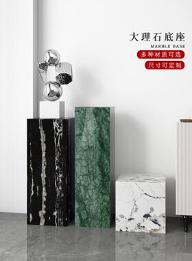 银白色龙大理石雕塑底座定制销售部展示架商场石码头客厅地板底座