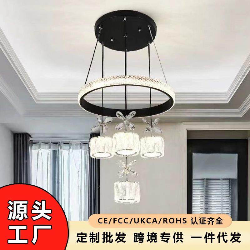 新餐款厅吊灯轻奢简约四性头水晶灯创意个吧台吊灯具餐卧室304主,淘宝优惠券,粉丝福利购,淘宝优惠卷