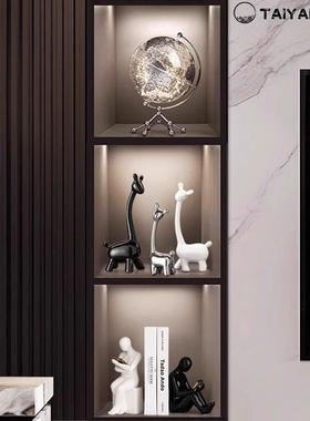 ltao1017电视柜柜摆件装饰国德餐边柜别墅层玻璃柜客厅大平酒包邮