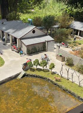 童年怀旧老房子模型定制农村老家院子场景还原微缩摆件模型定做