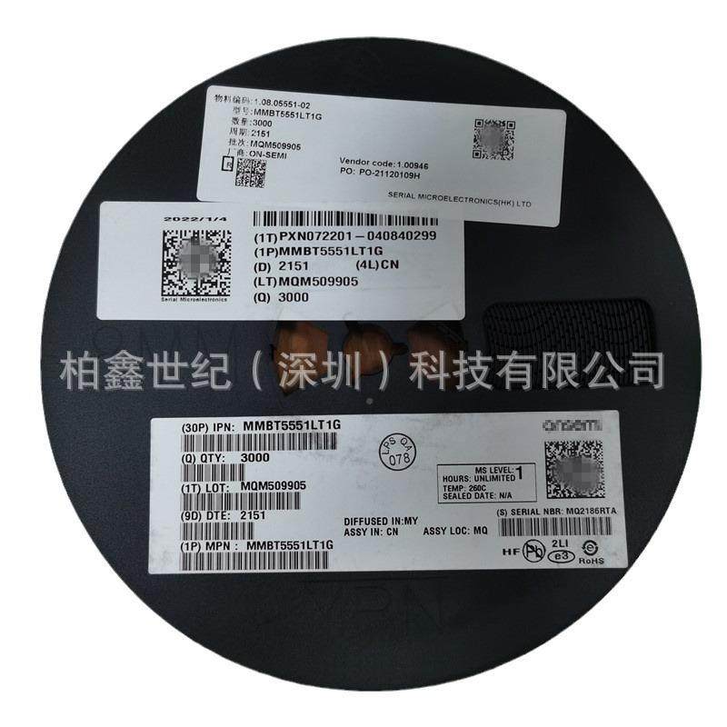 原MM体BT5551LT1GSOT-23双极B结MMBT5551装型晶管(JT)600mA160VNP - 图3