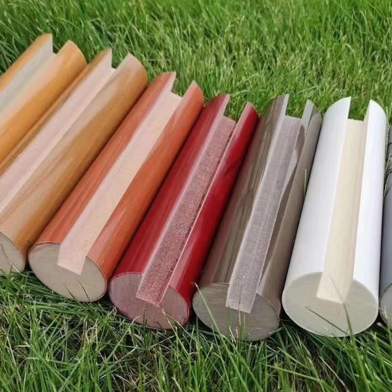 楼梯扶手pvc高分子胶木塑木底座挂墙阳台不锈钢立柱扶手栏杆配件 - 图1