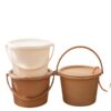 Living room large capacity tea slag bucket with lid garbage filter wastewater bucket Kung Fu tea set accessories Plastic tea table drain bucket