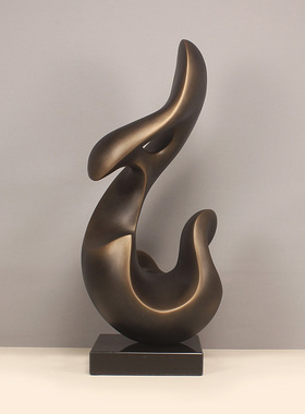 雕塑摆件艺术品现代简约玻璃钢软装饰品高档样板房客厅抽象摆放件