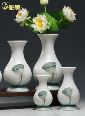 微美陶瓷佛青莲具套装供香佛h7Ow9炉果盘供水杯家用供奉大佛前用