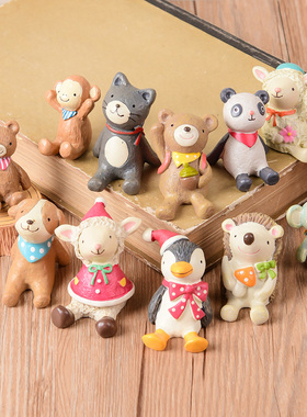 仰望星空可爱动物花盆盆栽日式摆件家居蛋生日糕装饰品花园工艺品