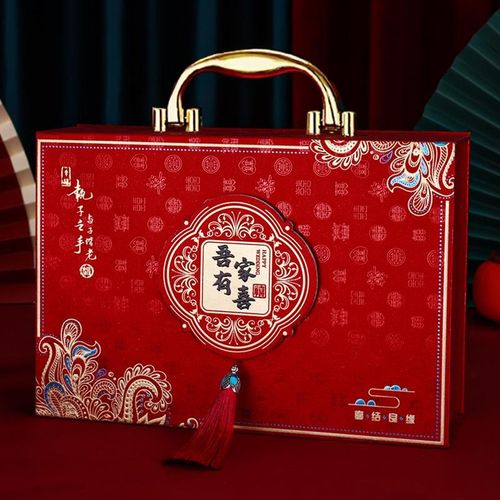 彩礼钱盒子订婚结婚礼金箱聘金盒定亲现金提亲彩礼箱20万箱子礼盒 - 图1