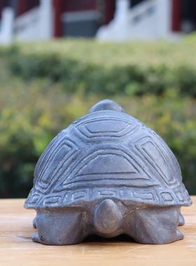 青石乌龟摆件天然原石一体雕刻石头庭院鱼池景观家装饰品石龟石雕