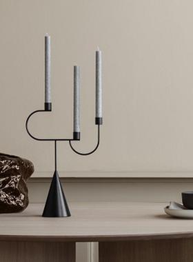 现代型简约创意艺术造家烛台摆属件居玄HWA关过道走廊客厅餐厅装