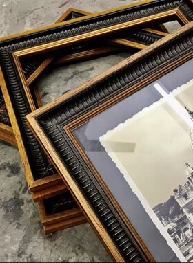 天隆出口木色棕色水曲柳油画框外框实木画框相框摆台定制拼图装裱