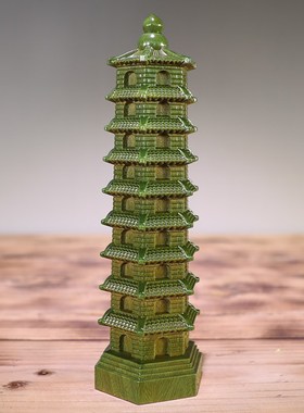 绿檀木九层文昌塔摆件十三层木质高端绿檀木13层9层7层文昌塔礼品