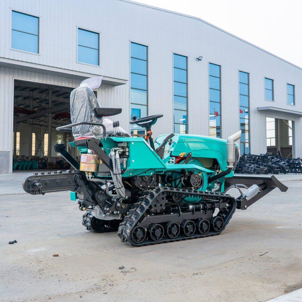 Crawler dual-purpose tractor rides on the rotary tiller for cultivated land, the rotary tiller, the water and drought machine, the agricultural mini-tiller type, the new four-wheel drive