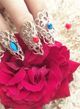 千手观音手指甲套肚皮舞蹈古装代假长护甲套宫廷古风儿童生日礼品