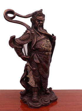 包邮纯铜佛像韦陀摆件菩萨像铜像关公护法韦驮伽蓝菩萨