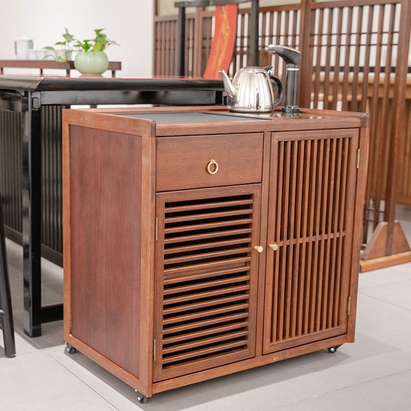 祥福移动茶台小茶桌家用阳台茶车具茶盘烧水壶一体边柜方华茶水柜,淘宝优惠券,粉丝福利购,淘宝优惠卷