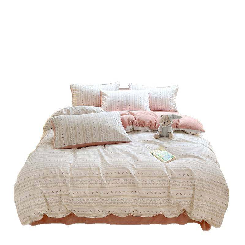 秋冬新品网红款纯棉加绒床上四件套床单床笠款床上用品被套四件套,淘宝优惠券,粉丝福利购,淘宝优惠卷