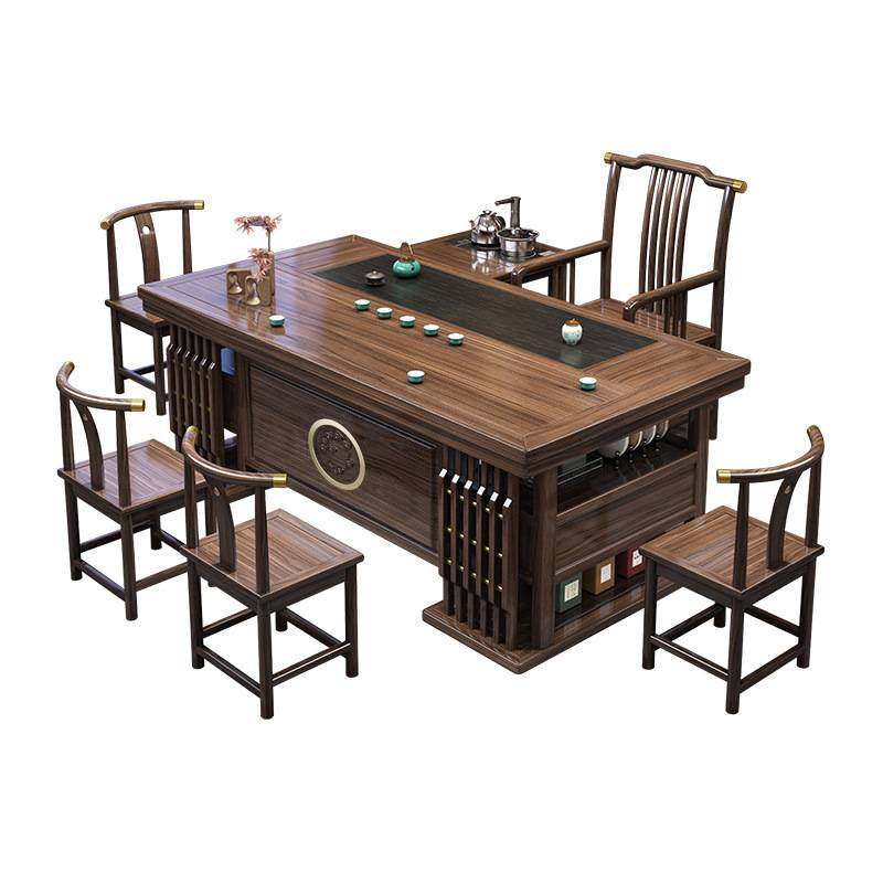 新中式茶桌椅组合实木现代简约茶几办公室茶具套装一体禅意泡茶台,淘宝优惠券,粉丝福利购,淘宝优惠卷