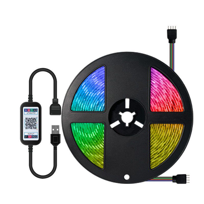 RGB lamp with gaming room table decoration atmosphere self-adhesive lamp with desktop perforated board display USB5V light strip