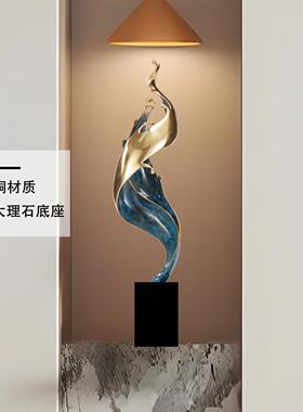 风生水起摆件高档客厅玄关电视柜办公室桌面细长开业乔迁新居礼品