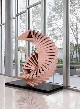 现代轻奢高级感玄关雕塑摆件楼梯间客厅落地装饰品样板电视柜装饰